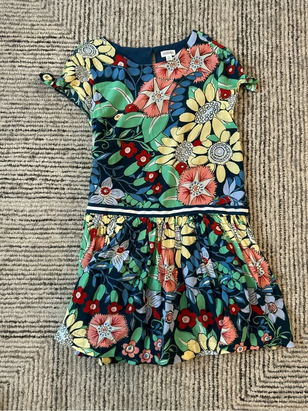 Gymboree Dress Colorful Floral Garden Party Girls' Dress Size M 7-8